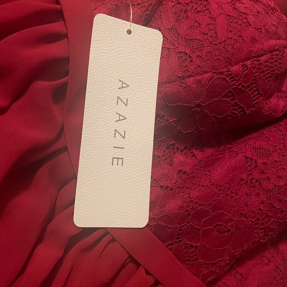 NWT AZAZIE BURGUNDY FORMAL DRESS - Picture 4 of 12